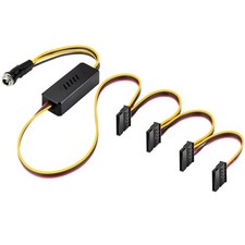OwlTree DC 12V Female to 4 SATA IDE 5V Hard Drive Power Supply Cable picture