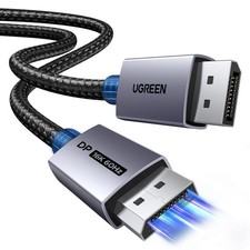 UGREEN 16K@60Hz 80Gbps DisplayPort Cable 2.1 DP Cord 8K@240Hz 6.6FT, Grey picture