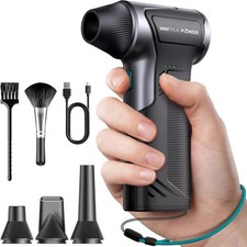 T150 Compressed Air Duster Mini Electric Blower Handheld Cordless For Cleaning picture
