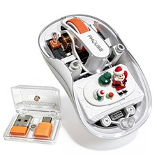 White Transparent Wireless Mouse Santa Doll USB TypeC Bluetooth 2.4GHz Mac picture