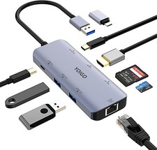 USB 3.0 Docking Station Laptop Hub Type-C USB A to HDMI Ethernet SD/TF Card Read picture
