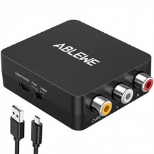 ABLEWE RCA to HDMI,AV HDMI Converter, 1080P Mini Composite CVBS Black  picture