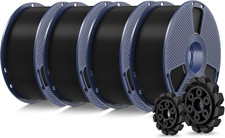 Black PLA+ 2.0 3D Printer Filament 4-Pack, 4KG Total for 3D Printing picture
