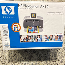 HP Photosmart A716 Portable Color Inkjet Photo Printer Bluetooth USB 4GB picture