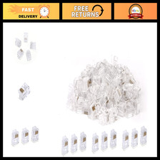 100 Pack RJ11 RJ12 Modular Plug 6P6C Connectors for Phone Line Cords picture