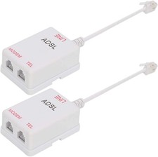 Uvital DSL Filter Splitter for Landline Phone, ADSL Splitter Filter 2 PACK picture
