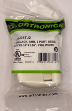 Ortronics OR-404TJ2 Tracjack, 2 Port Mount Box, Fog White🔔 picture