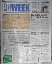 PC Week, March 12, 1990. New, sealed. IBM set to unleash PS/2, OS/2 barrage, etc picture