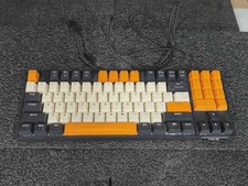 Havit KB487L Mechanical Gaming Keyboard Wired RGB Orange White PC 89 Keys picture
