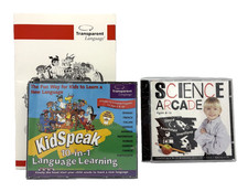 Kidspeak Language Learning CD 10 in 1 and Science Arcade Ages 6+ Windows OR Mac picture