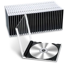 10.4 mm Standard Single Clear CD Jewel Case with Assembled Black Tray, 10 Pack picture
