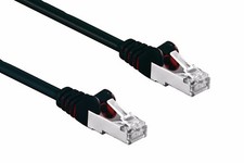 5m RJ45 Patch Cable BLACK Network Lead Ethernet U/UTP Cat. 5e LAN Extension picture