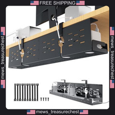 Univivi 32 Inch Under Desk Cable Management Tray Black for Office & Home picture