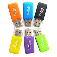 VizGiz 6 Pack Micro SD Card Reader SDXC TF USB 2.0 T-Flash MicroSD Multicolor  picture