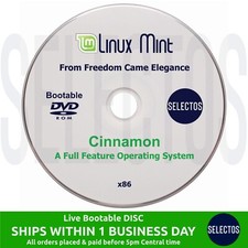 Linux Mint 19.3 Tricia Cinnamon OS Live CD Bootable DISC for Old 32bit Computers picture