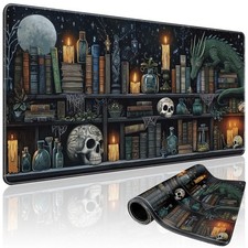 Mystical Gothic Library Large Gaming Mouse Pad Desk Mat 31.5x15.7 picture