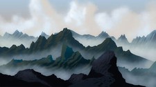 Landscape mountains clouds Custom Gaming Mat Desk picture