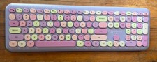 X9 Performance Keyboard X9RFCOLORCBPU Colored Pink/White W/USB Receiver WORKS picture