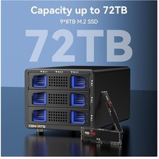 9-Bay NVMe Hard Drive Enclosure, 72TB Storage picture