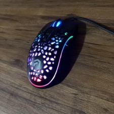 TESTED VGC LED 9 BUTTON WIRED Atrix BLACK Ambidextrous Gaming Mouse RGB GSME01 picture
