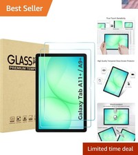 Effortless Bubble-Free Installation: 2 Pack Glass Protectors for Galaxy Tab A picture
