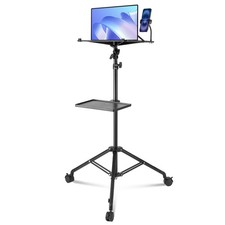 Projector Stand with Wheels, Laptop Stand Tripod Adjustable Height Black, Home picture