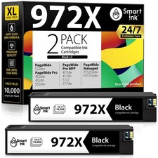 Smart Ink 972X Ink Cartridges Set of 2 Black Combo Pack for HP PageWide Pro picture