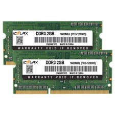 2 X 2GB 12800s RAM sticks - 4GB RAM total - Various Brands - For Laptops 204-Pin picture