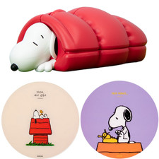 Peanuts Snoopy Silent Bluetooth Mouse Purple Beige Mouse Pad 3pc MD Set Royche picture