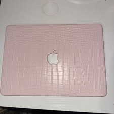 Pink Crocodile PU Leather Cover For Macbook M5 Pro 14 M4 Air 13 15 11 16 12 inch picture