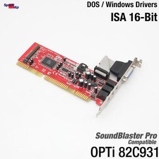 Opti 82C931 ISA 16-Bit Sound Card ExpertColor MS-DOS Windows 3.11 NT 95 98 picture