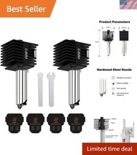 2 Pack A1 Hotend Kit - Precision 0.4mm Hardened Steel Nozzles & Silicone Socks picture