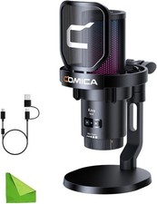 COMICA USB Microphone for Computer and Smartphone,RGB Cardioid Condenser Gaming picture
