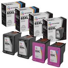 LD Ink Cartridge Replacements for HP 65 65XL High Yield (2 Black, 2 Color, picture
