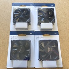 Lot 4x Insignia 80mm PC Cooling Fan Computer Case ATX Tower Quiet 3 or 4 pin 12V picture