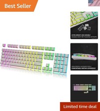 112 Double Shot PBT Shine Through Pudding Keycaps Ansi/ - OEM Profile for MX ... picture