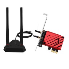 WiFi 7 BT5.4 PCIe Desktop Adapter Tri-band BE6500 MT7925 NIC Gaming Network Card picture