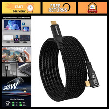 6.6ft Thunderbolt 4 USB-C Cable, Right Angle, 40Gbps Data, 240W PD, 8K Video Out picture