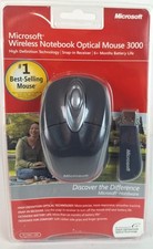 Microsoft Wireless Notebook High Definition Optical Mouse 3000 PC Mac picture