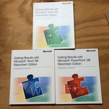 Microsoft Office 98 Gold Mac Edition 3 Manuals Booklets Word Powerpoint Excel picture