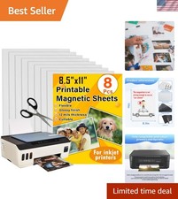 Printable Magnetic Sheets 8.5x11 Inches for Inkjet Printers, 8 Sheets Glossy ... picture