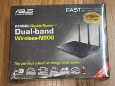 Asus RT-N66U Gigabit Dual-band Wireless-N900 ROUTER 450 Mbps 4-Port New Sealed picture