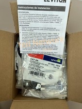 50/Box Leviton 6110G-RE6 CAT6A Network Jack Extreme Black 10 Gigabit Keystone picture