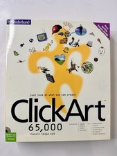 ⬆️ Broderbund ClickArt 65000 CD-ROM Windows 95 Vintage Graphic Software picture