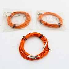 3 Hubbell Fiber Optic Patch Cords Plenum OM2 Cable Dupl MM ST-ST 5m DFPCSTSTD5MM picture