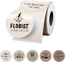 Used for Logo/Home/School/Office, M110 Labels- 2 Inch Color Round Label with 140 picture