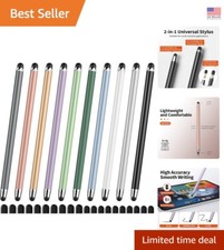 Versatile 2-in-1 Stylus Pens with 20 Replaceable Tips for iPad & Android Devices picture