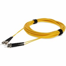 AddOn 10m ST to ST Yellow OS2 Duplex OFNR Riser-Rated TAA SMF Single Mode Fiber picture