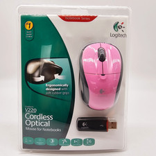 Logitech V220 Cordless Optical Mouse for Notebooks Ergonomic (Rose Pink) 2007 picture