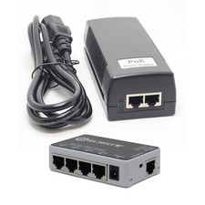 60watt PoE++ Expansion Kit 802.3BT PoE Injector + 5-Port PoE Passthrough Switch picture